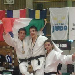 i nostri judoka felici sul podio di Stoccolma